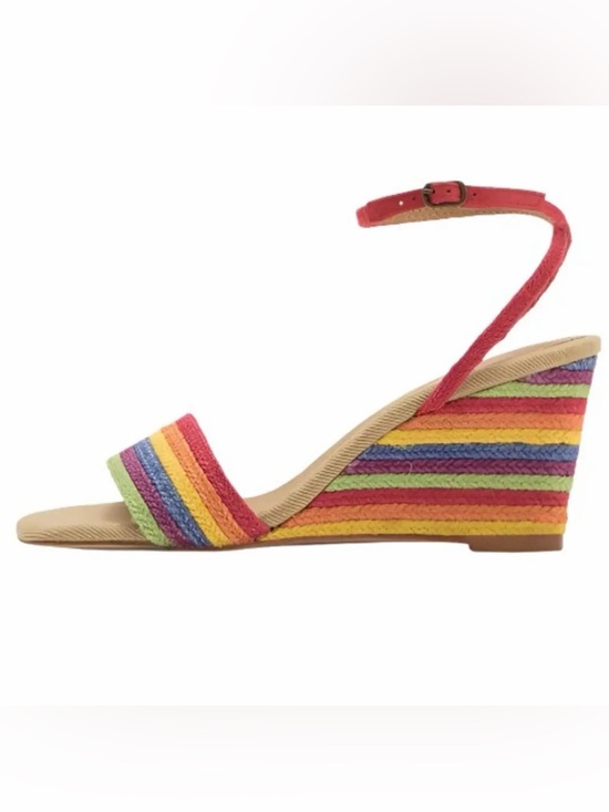 Jeffrey Campbell Shoes - Jeffrey Campbell On-Board Rainbow Strappy Espadrille Wedge Sandals